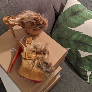 Christian Louboutin Fox Fur Splash 150 Size 36.5